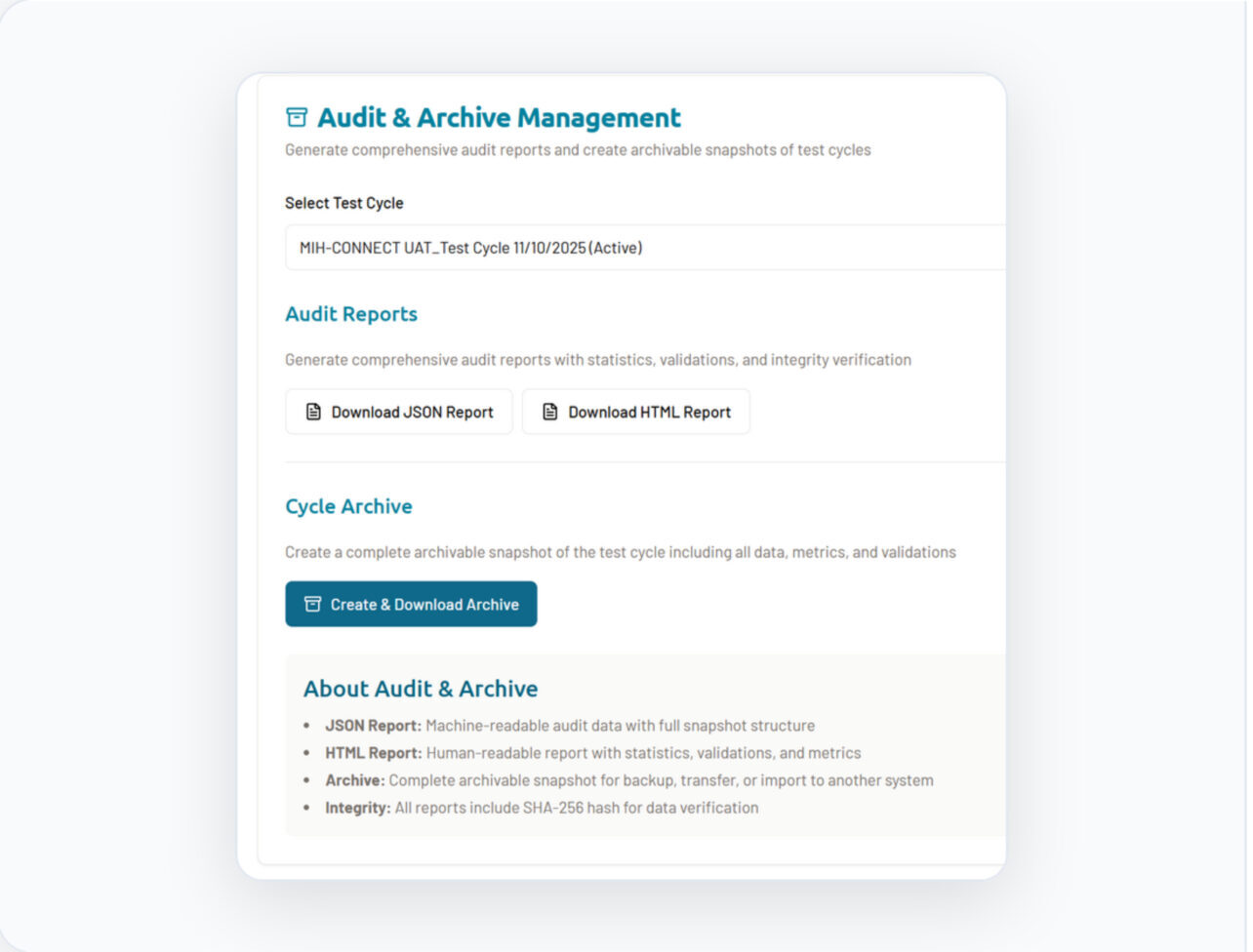 Audit & Archive System Dashboard