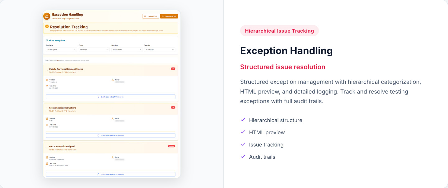 Exception Handling Dashboard