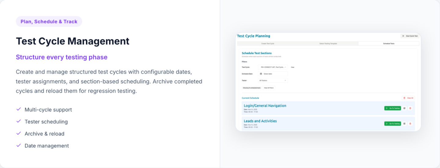 Test cycle Management